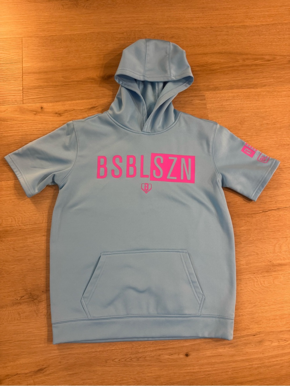 Baseball Lifestyle 101 BSBL-SZN Short Sleeve Hoodie Youth Large YL